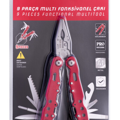 VİP-TEC 9 PARÇA MULTİ FONSİYONEL ÇAKI PENSE SETİ VT875190