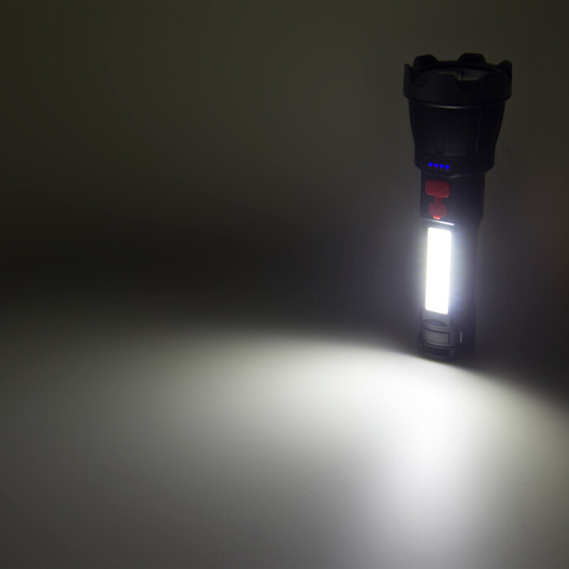 PANTHER PT-6106 USB ŞARJLI EL FENERİ - 3W LED + Yan COB LED